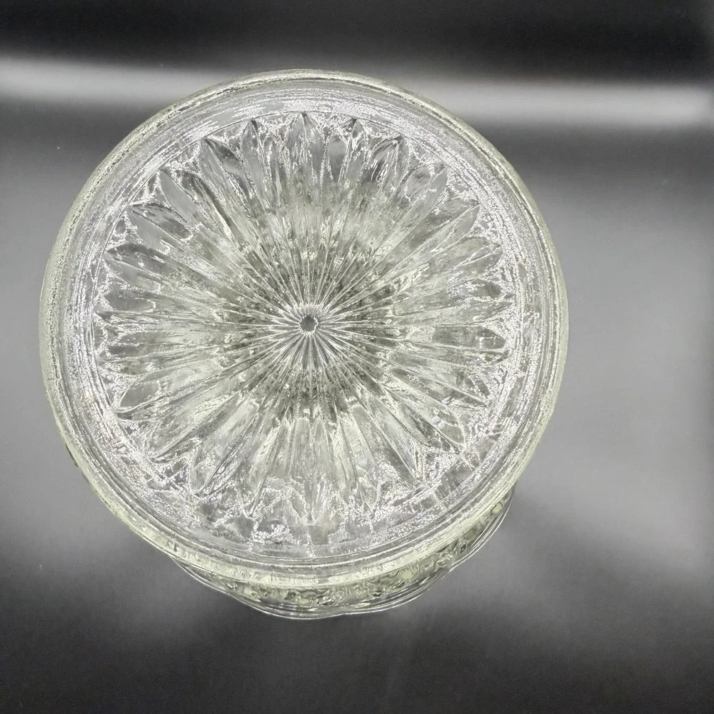 Vintage Anchor Hocking Wexford Centerpiece Bowl Footed, Pressed Glass, MCM
